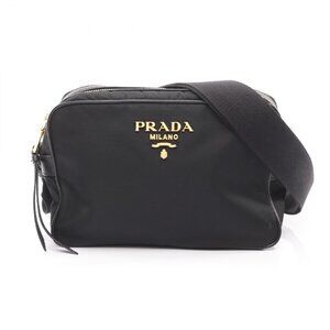 Prada Milano Tessuto Camera Shoulder Bag Black